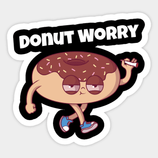 Donut Worry Stoned Donut Resist Donut Judge Cute Donut Economics Sticker